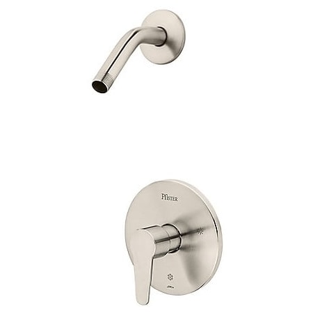 Pfister Pfister Pfirst Modern Shower Only Trim, Less Showerhead Brushed Nickel R89-060K